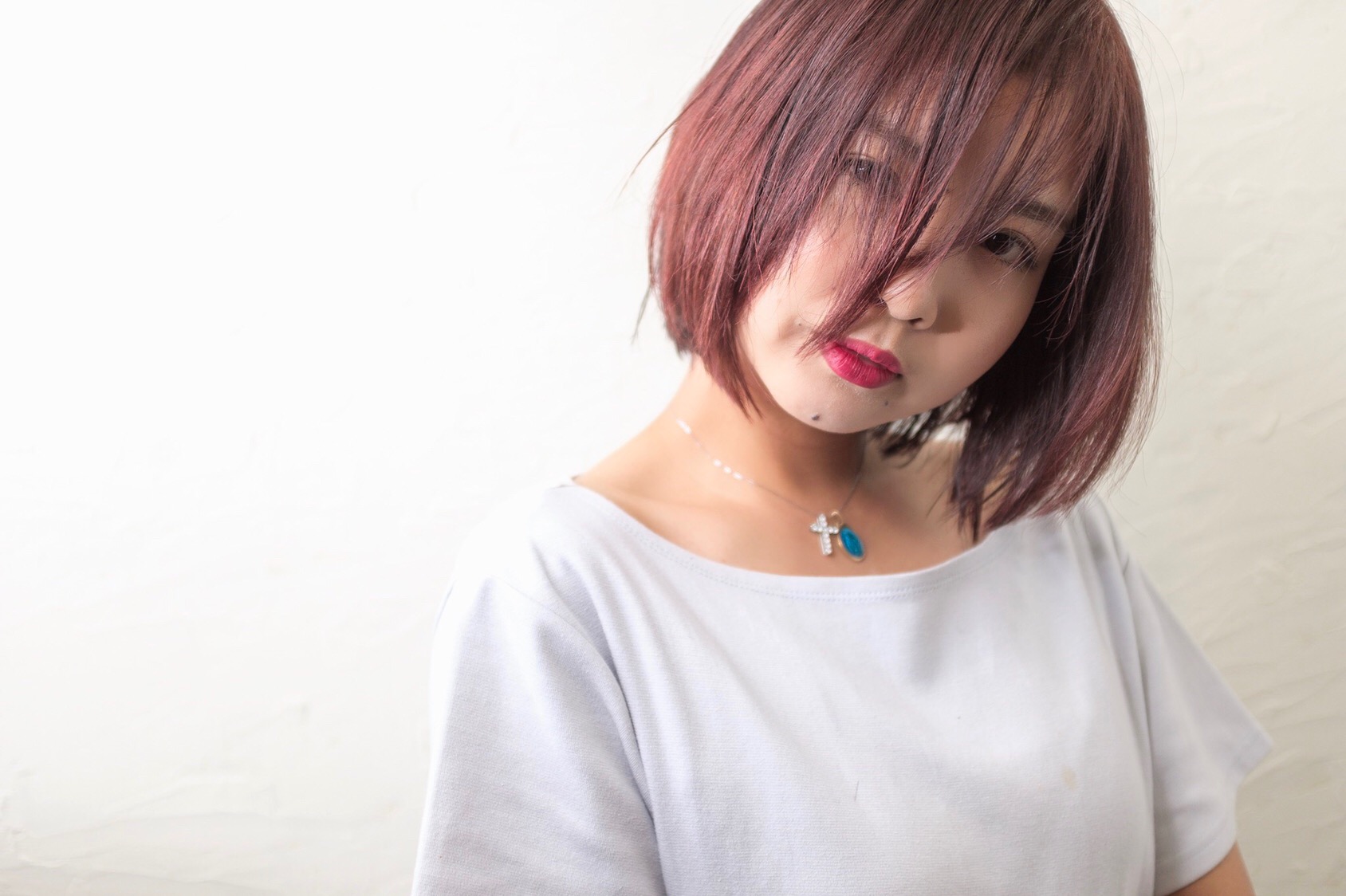 【大阪 今里 梅田 茶屋町】女優アズリナさんのカラーをフュージョニストでローズピンクにさせてもらった