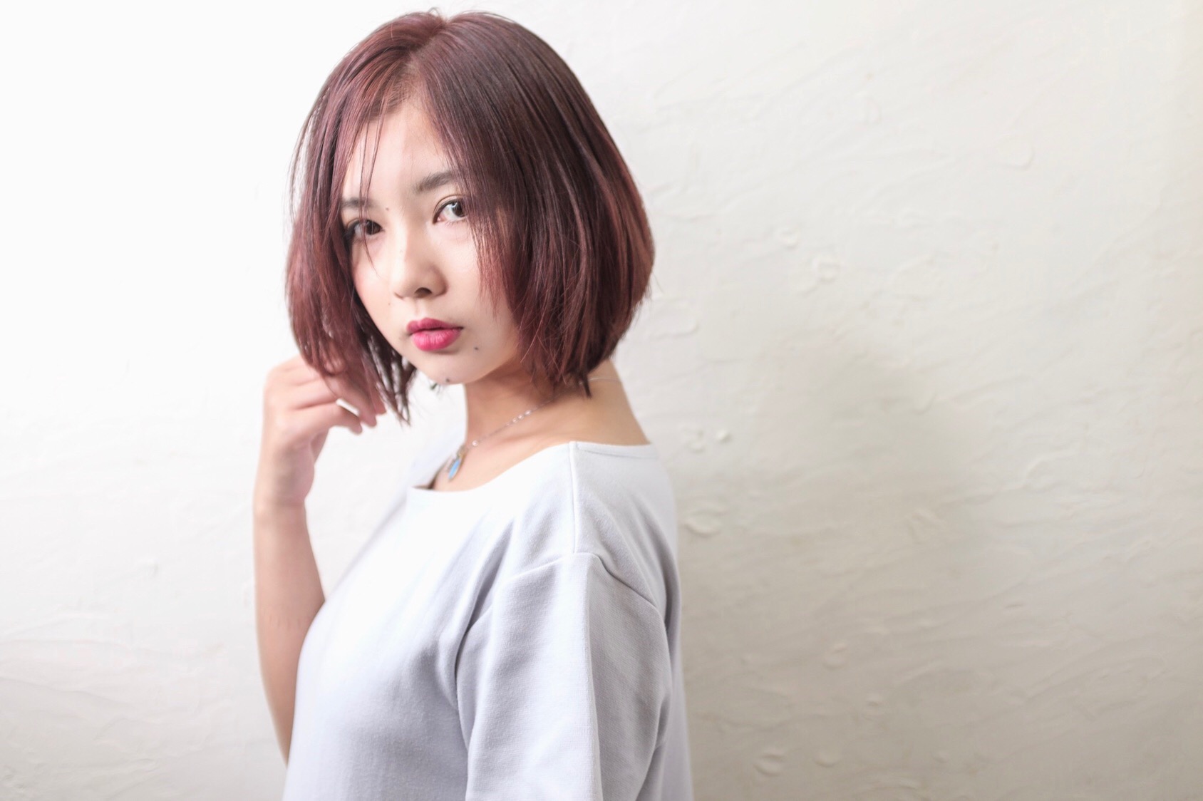 【大阪 今里 梅田 茶屋町】女優アズリナさんのカラーをフュージョニストでローズピンクにさせてもらった