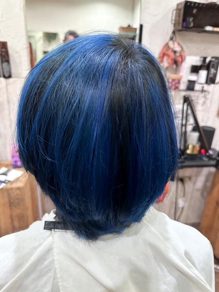 【大阪　今里】ノンジアミンのカラーで作るブルーヘア