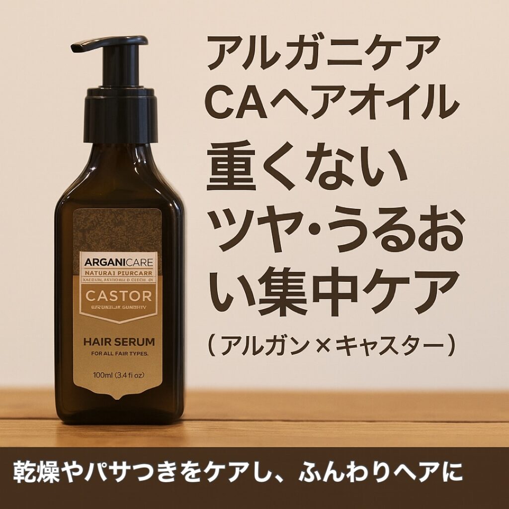 アルガニケア CAヘアオイル|重くないツヤ・うるおい集中ケア(アルガン×キャスター)