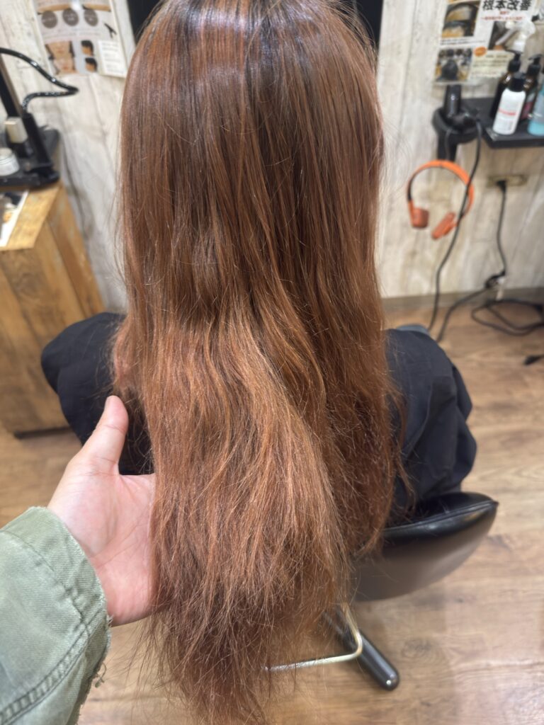 「寝落ちで乾かさず寝てパサついた髪の状態」