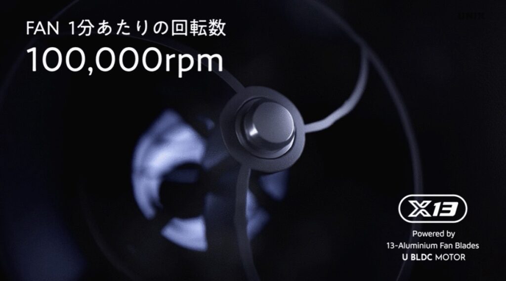 100000rpmの回転