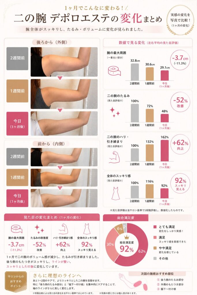 画像 デポロエステの結果を数値した画像
