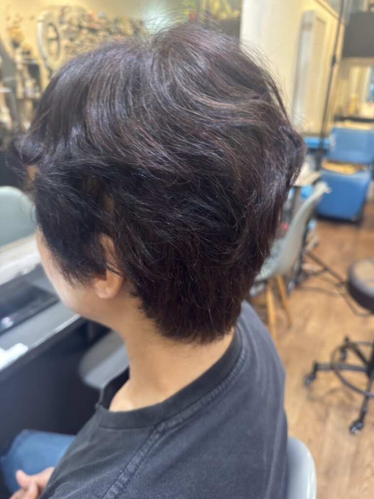 画像 ショートの縮毛矯正前
