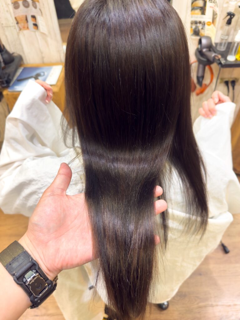 カラーとトリートメントの背術後